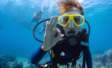Scuba diving at Biana beach